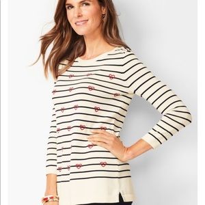 ❤️Talbots Hearts and Stripes Pullover Sweater♥️